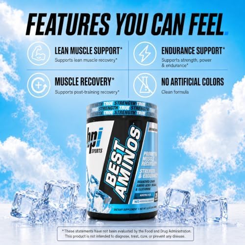 BPI Sports Best Aminos - BCAA Powder Post Workout & Glutamine Recovery Drink with Branched Chain Amino Acids for Hydration & Recovery, for Men & Women - Arctic Ice - 25 Servings - Image 4