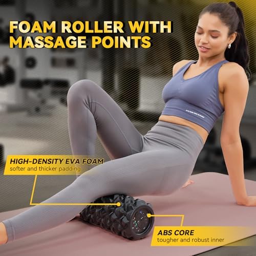 Vibrating Foam Roller, 5-Speed Electric Roller, Rechargeable - Image 4