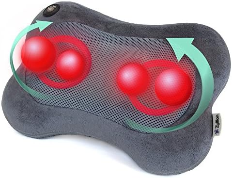 Zyllion ZMA-13 Back and Neck Massager with Heat for Pain Relief, Slate - Image 2