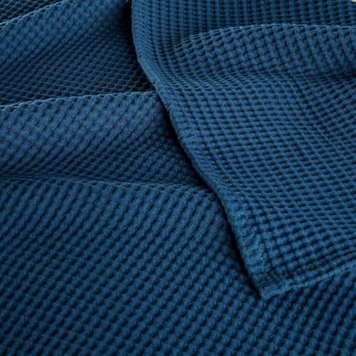 Exclusivo Mezcla 100% Cotton Oversized Waffle Throw Blanket for Couch Sofa - Image 6