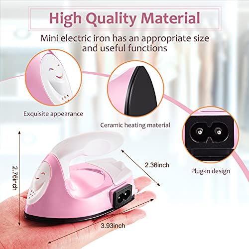 Honoson Mini Craft Iron with Charging Base Tiny,Light Pink - Image 2