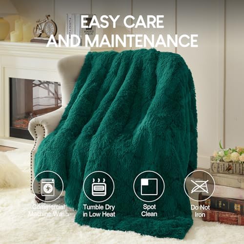Cottonblue Weighted Blanket 15lbs for Twin Bed, Faux Fur Sherpa Weighted Blanket for Adults, Plush Cozy Bed Heavy Blanket for Calm and Relax,Forest Green, 48x72 inches - Image 6