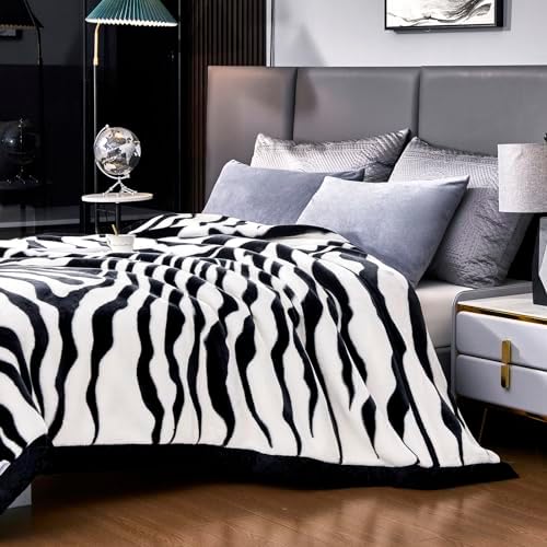 Korean Mink Blanket 59×79 inch,Silky Soft and Warm,2 Ply Reversible Raschel Bed Blanket for Single Bed. - Image 3