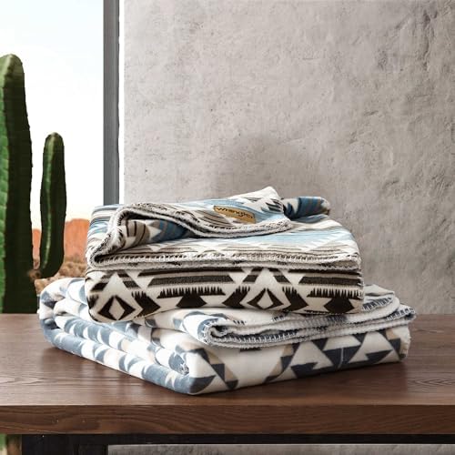 Wrangler - Twin Size Blanket, Super Soft & Reversible Plush Fleece Bedding, Throw Blanket for Couch or Bed (Dakota Grey) - Image 6