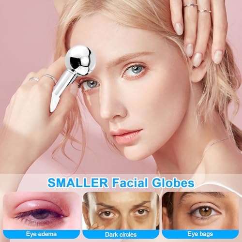 CGBE 360 Rotating Ice Globes for Face, Stainless Steel Facial Globes - Image 4