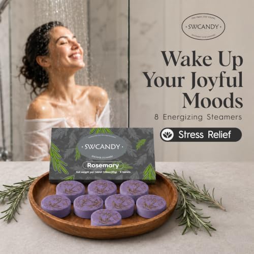SWCANDY Rosemary Shower Steamers 8 Pack, Home Spa Self Care - Image 3