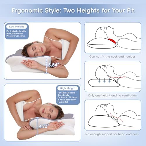 Cervical Neck Pillow, Ergonomic Memory Foam Pillow - Image 4