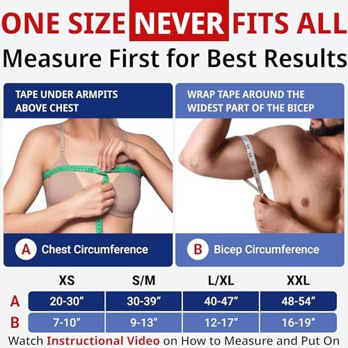 Shoulder Brace for Women & Men | Support for Torn Rotator Cuff & Other Shoulder Injury - Ac Joint, Dislocated, Separated, Frozen Shoulder | Neoprene Compression Wrap | by FIGHTECH (BLK, S-M) - Image 5