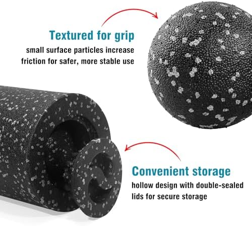 5-in-1 Foam Roller Set for Muscle Recovery – Includes Yoga Roller, Massage Ball, Peanut Ball, Cone, and Acupressure Disc – for Back, Legs, and Full Body Relief - Image 5