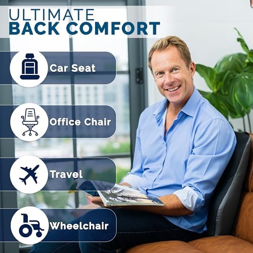 ComfiLife Lumbar Pillow + Foot Rest Bundle – Lumbar Support Pillow for Office Chair – Foot Rest for Under Desk – Improves Posture Helps Back Pain Relief - Image 7
