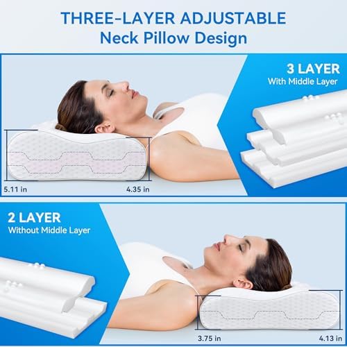 Pillow 16x24 inches - Bed Pillow for Sleeping, Bed Pillow for Back, Stomach, Side Sleepers - Image 3