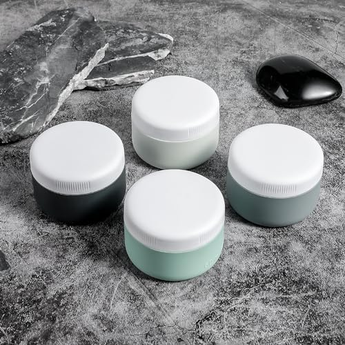 Kuangre Travel Containers for Toiletries, Silicone Cream Jars BPA-Free, Leak-proof 2oz Travel Size Containers, Portable Size Silicone Jars with Lid for Cosmetic Face Hand Body Cream (4 Pack) - Image 5