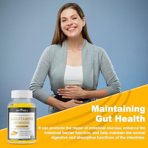 L-Glutamine Gummies 1000mg, Glutamine Supplement for Women & Men, with BCAAs, Magnesium & NAC, Support Gut, Muscle Health & Immunity, Vegan, Gluten Free, Keto Friendly, Pineapple Flavor, 60Ct - Image 5