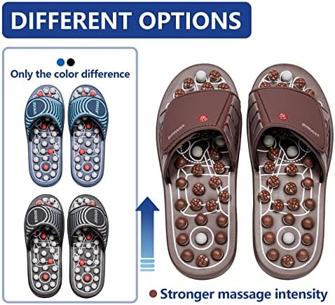 BYRIVER Acupressure Foot Massage Slippers Shoes Sandals, Reflexology Massager Tools, Relieve Back Tension Pressure Arthritis Pain, Present Gifts for Dad Mom(05L) - Image 5