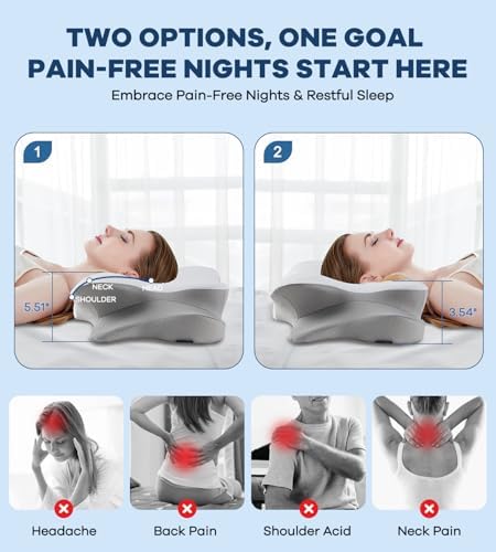 DONAMA Contour Cervical Neck Pillow for Neck Pain Relief - Image 3