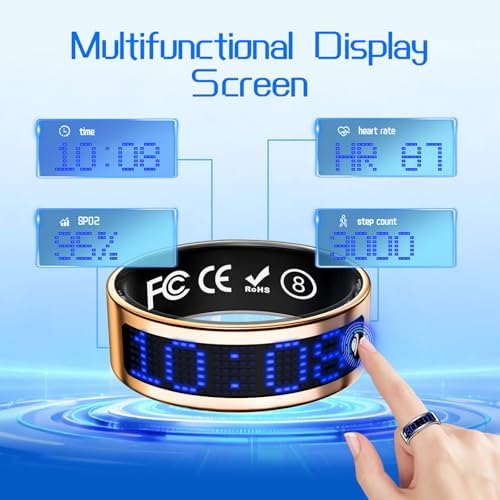 Smart Ring Fitness & Health Tracker with Display Screen for Men Women - Image 4