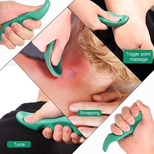 BBTO 2 Pcs Massage Tools, Deep Tissue Palm Thumb Set, Clear Style, Blue - Image 2
