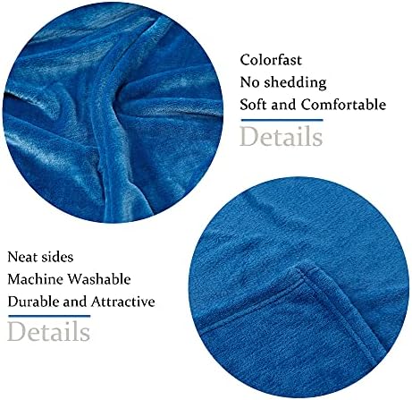 NANPIPER Fleece Blankets, Super Soft Flannel Fuzzy Blanket for Bed Couch, Luxury Cozy Plush Microfiber Blanket-Twin Size,Turquoise Blue - Image 2