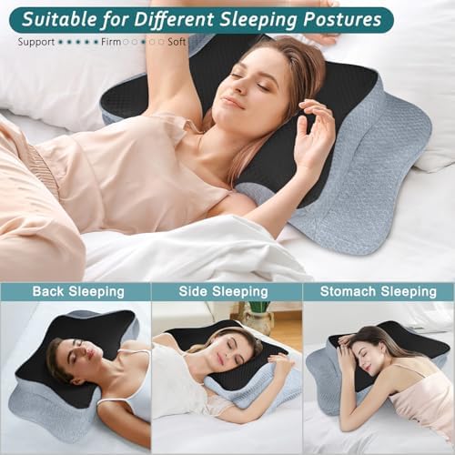 CHxxy Cervical Neck Pillow for Pain Relief Sleeping, Memory Foam Pillows - Image 3