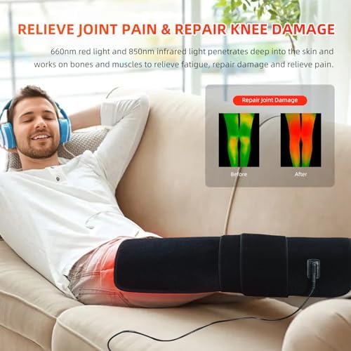 Red Light Therapy for Body Large 19.8" x 12" Infrared Heating Pad Wrap for Back Waist Shoulder Knee Feet Joints Pain Relieve, Diminish Inflammation, Ideal Gift - Image 4