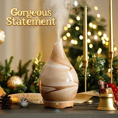 Porseme Essential Oil Diffuser 280ml Handmade Glass Diffuser 7H Runtime - Image 4
