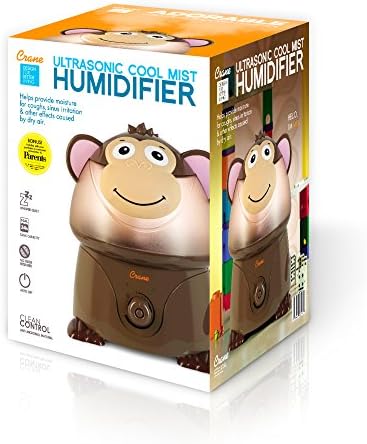 Crane Adorables Ultrasonic Humidifiers for Bedroom and Baby Nursery, 1 Gallon Cool Mist Air Humidifier for Large Room or Kid's Room, Humidifier Filters Optional, Monkey - Image 5