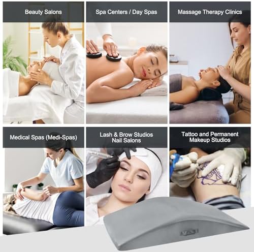 lash bed topper, Adjustable Massage Bed Foam Pad, Non-Slip Beauty Therapist Mattress with Removable Cover, Suitable for Beauty Salons/Eyelash Treatments/Spas/Facials (Bed Frame Not Included) - Image 7