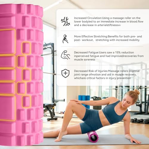 Foam Roller 13" Multi Density Fitness Exercise for Muscle Recovery - Image 4