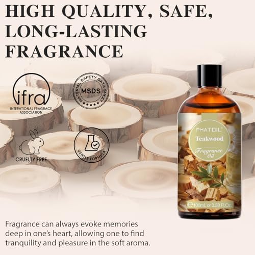 PHATOIL Teakwood Fragrance Oil for Diffuser Aromatherapy 3.38FL.OZ - Image 2