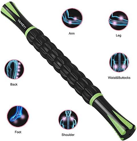 YANSYI Professional 9-Roller Deep Tissue Massage Stick - Portable Muscle Recovery Roller for Athletes, Relieves Post-Workout Soreness & Leg/Back Pain - Portable Physio Tool (Black) - Image 6
