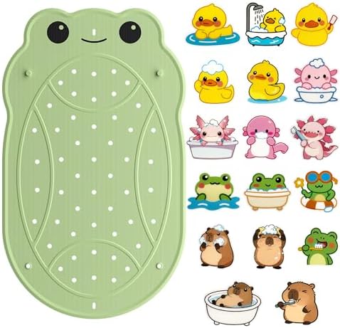 UNEEDE Kids Bathtub Mat Non Slip with 17PCS Bathtub Stickers for Toddlers by UNEEDE