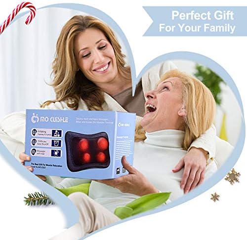 Mo Cuishle Electric Shiatsu Back Massager with Heat - Powerful 3D Kneading for Neck, Shoulder, Lower Back Pain Relief - Ergonomic Design for Home, Office, & Car - Gifts for Women, Men, Mom & Dad - Image 7