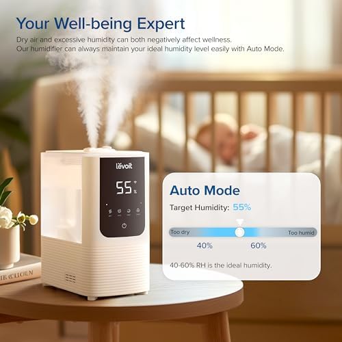 Levoit Humidifiers for Bedroom, Smart Warm and Cool Mist, Symptom Relief - Image 5