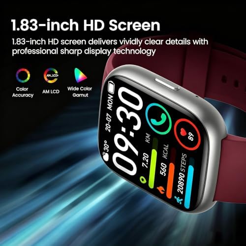 Smart Watch with Alexa Built-in, 1.83" HD Bluetooth Calling Fitness Tracker - Image 2