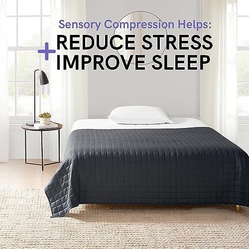 YnM 15lbs Weighted Blanket for Adults, Heavy Bed Throw Blanket with Cooling Glass Beads for All Season Use, Ideal for ~140lbs (48x72 Inches, Twin/Full, Dark Grey) - Image 2