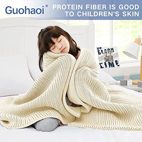 Guohaoi Knitted Weighted Blanket for Adults, 50"x75" 20lbs Full/Queen Size - Image 2
