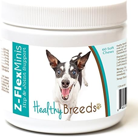 Healthy Breeds Rat Terrier Z-Flex Minis Hip and Joint Support Soft Chews 60 Count by HealthyBreeds