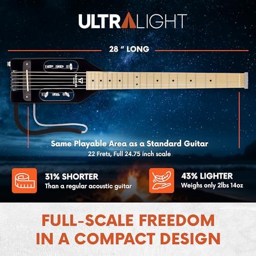 Traveler Guitar Ultra-Light Acoustic Acoustic-Electric Guitar, Black Gloss - Image 3