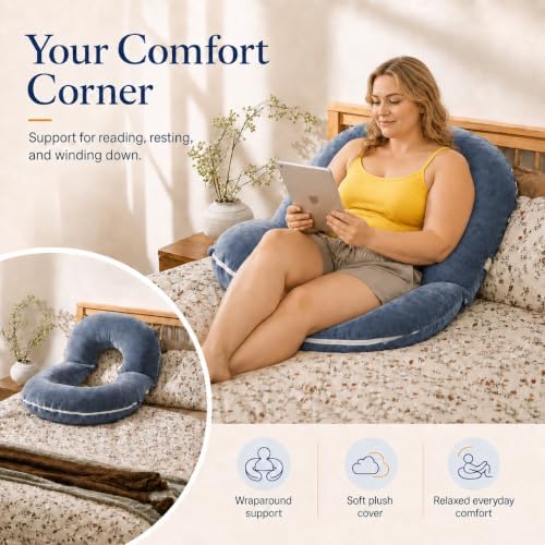 Reading Pillow, Back Pillow for Sitting in Bed and Couch, Gaming Pillow for Adults, Sit Up Support for Bed - Image 2