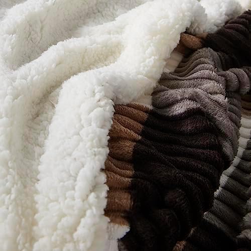 Gracelife Sherpa Fleece Throw Blanket for Couch, Fluffy Plush Warm Fuzzy Blanket for Women and Men, Cozy Thick Soft Twin Blanket for Bed, Dark Brown, 60x80 Inches - Image 4