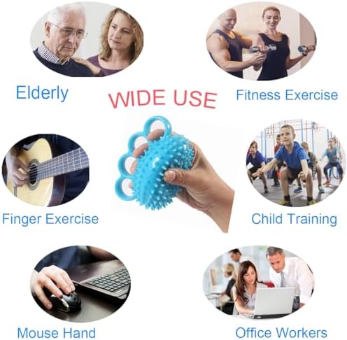 Hand Grip Strengthener Finger Exerciser Training Ball for Patient Recovery Elderly Stroke Arthritis Physical Therapy Anxiety Stress Relief Pressure Squeeze for Yoga Athletes Musicians Muscles Massage - Image 2