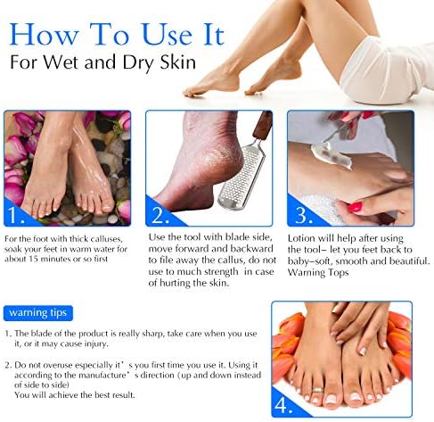 Professional Pedicure Foot File, Colossal Stainless Steel Detachable Foot Scrubber, Hard Skin Removers Pedicure Rasp for Wet and Dry Feet - Image 5