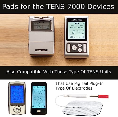 TENS 7000 Official TENS Unit Electrode Pads, 48 Pack, Premium Quality OTC Replacement Pads, 2" X 2", Compatible with Most Stim Machines Value Pack Replacement - Image 2