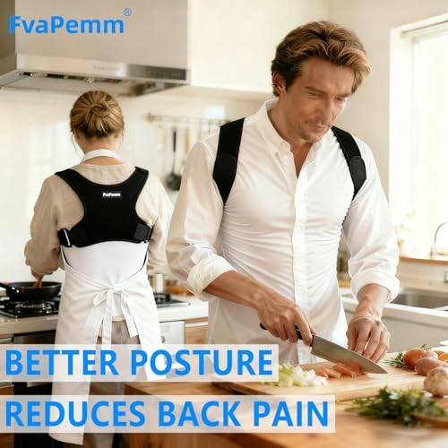 Posture Corrector for Women Men, Copper Upper Back Brace, Back Straightener Support Correcting Hunchback and Bad Posture, Back Pain Relief for Neck, Shoulder, Clavicle, Black, S/M - Image 4