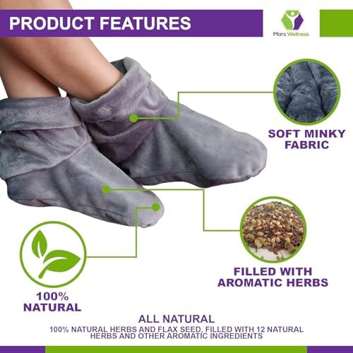 Mars Wellness Heated Microwavable Booties - Microwave Slipper Warmers - Image 5