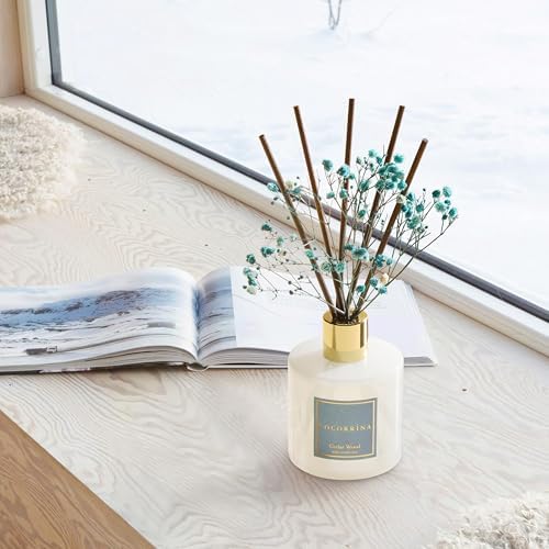COCORRÍNA Reed Diffuser - Cedar Wood 6.7 fl oz Reed Diffuser with Sticks, Home Bedrrom Bathroom Shelf Decor - Image 3