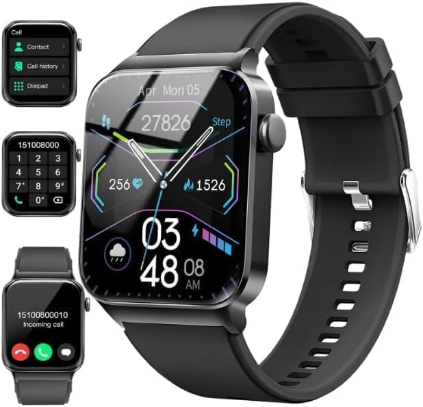 Smart Watch for Men Women(Answer/Make Calls), 2026 New 1.85" HD Smartwatch, Fitness Tracker with 110+ Sport Modes, IP68 Waterproof, Heart Rate/Sleep/Step Monitor, Activity Tracker for Android iOS by Matast