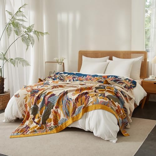 Boho Throw Blanket for Bed 50”x60”, 100% Cotton Blanket for Couch Sofa - Image 6