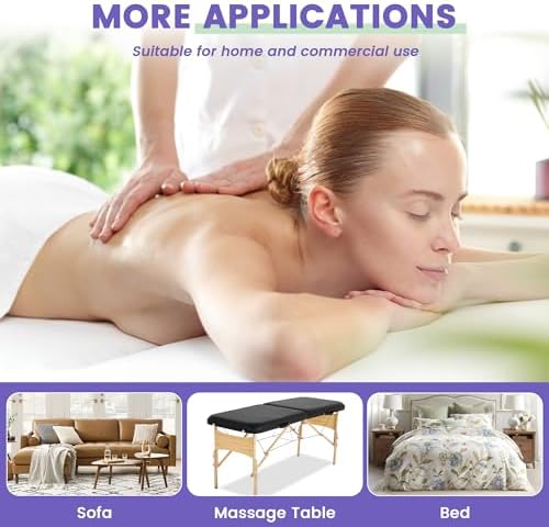 Massage Table Warmer Heating Pad Professional Massage Bed Warmer with 4 Timer, 8 Heat Settings, Overheat Protection for Massage Bed & Spa, Lightweight and Compact for Easy Portability, 30" x 71" - Image 6