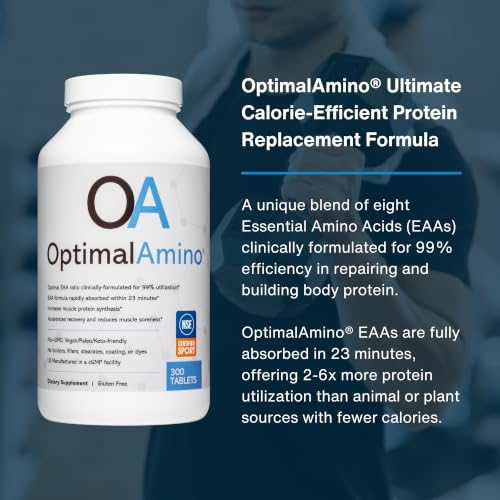 OptimalAmino | Essential Amino Acid Tablets | 300 Count - Image 4